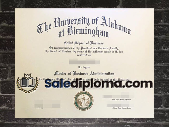 purchase fake University of Alabama at Birmingham diploma