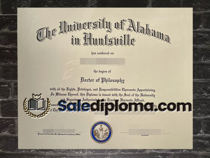 purchase fake University of Alabama in Huntsville diploma