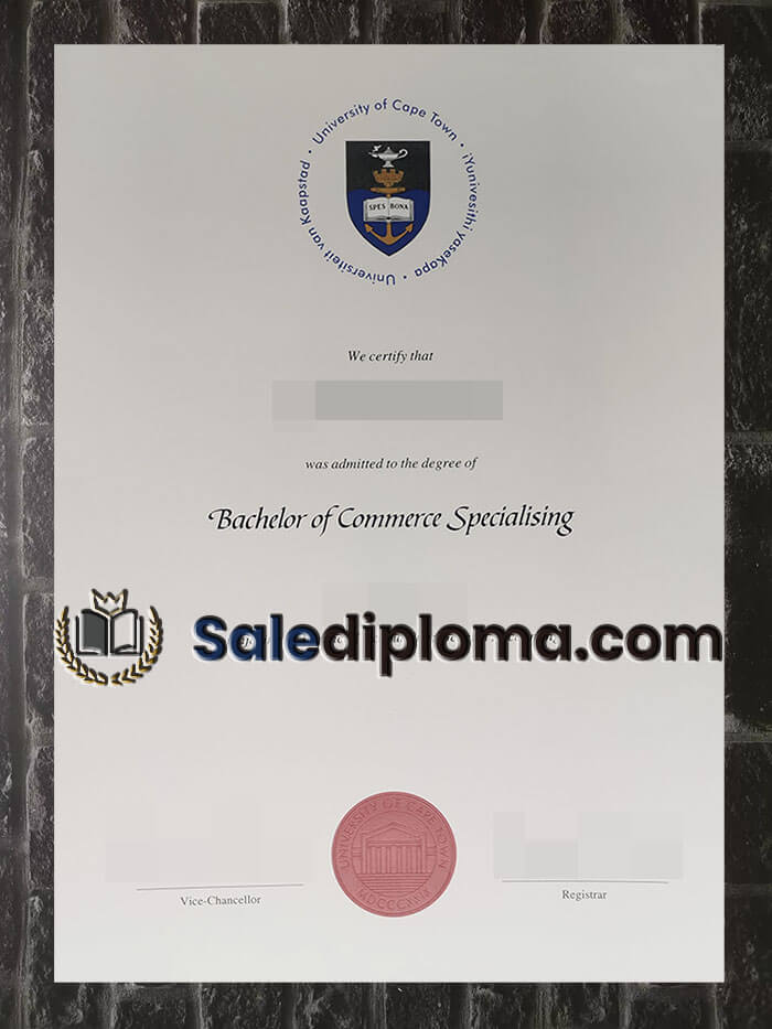 purchase fake University of Cape Town diploma