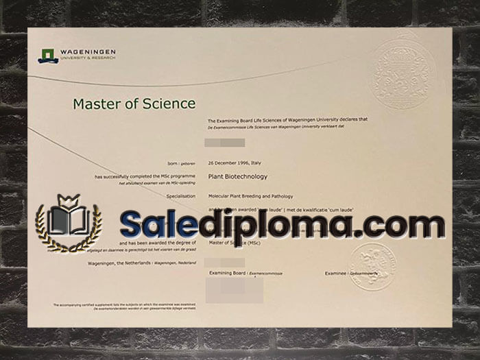 purchase fake Wageningen University & Research diploma
